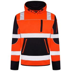 Chaqueta de Seguridad de Alta Visibilidad para Hombre, con Capucha, Impermeable, Resistente al Viento, Revestimiento de PU, Tiras Reflectantes, Transpirable, de Secado Rápido, de Poliéster - Product Image 4