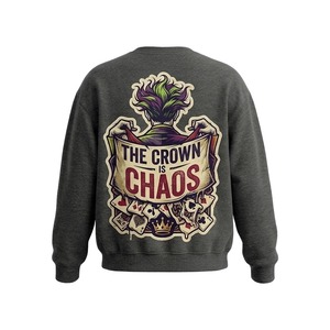 เสื้อสเวตเชิ้ตคอกลมพิมพ์ลาย Chaos Collective Joker สำหรับผู้ชาย สไตล์ลำลอง ทรงปกติ ผ้าถักคอตตอน เหมาะสำหรับฤดูใบไม้ร่วง สตรีทแวร์ - Product Image 5