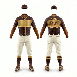 Uniforme de Béisbol para Hombre, Color Granate Crema, Manga Larga, Transpirable, Pantalones de Jersey de Poliéster, Nombre y Número Personalizados, Ropa de Equipo - Product Image 3