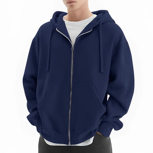 High Quality Men Oversized Zipper Hoodie <b>Fleece</b> <b>Lined</b> Casual Streetwear <b>Jacket</b> - Product Image 2