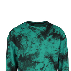 <b>Men's</b> <b>Tie</b>-Dye Long Sleeve Pullover O-Neck Regular Fit Knitted Casual Winter Sweatshirt Green <b>Black</b> Pattern Anti-Pilling Quick - Product Image 4