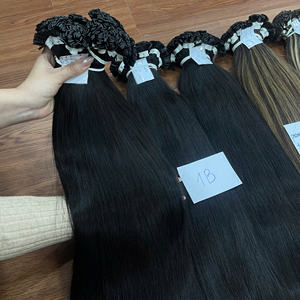 Extensions de cheveux humains vietnamiens bruts à pointe plate en kératine, cuticules alignées, double tirage, haute qualité - Product Image 6