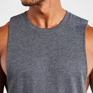 Nuevo diseño, camisetas sin mangas para hombre con logo personalizado, de algodón acanalado, transpirables, con aberturas en las axilas, camiseta sin mangas transpirable para gimnasio. - Product Image 5