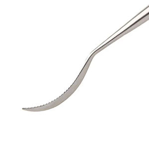 Retractor óseo de cadera tipo palanca curvo de 300 mm (11.34 pulgadas) con punta roma, ancho de mandíbula de 6.2 mm y 28 mm de ancho de mandíbula, tipo Hohmann, a la venta con OEM - Product Image 6