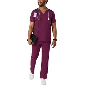 Nouveauté 2026 : Ensembles d'uniformes médicaux pour hommes, 100 % coton, séchage rapide, respirants, haute qualité, personnalisables, pour hôpital - Product Image 1