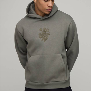 OEM Men's Screen Printed <b>Custom</b> Hoodie Breathable High Quality Cotton Fleece Pullover Men's Sweatshirt With <b>Custom</b> Design - Product Image 1