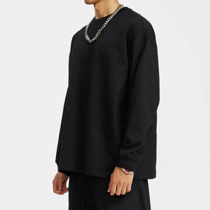 Sweat-shirt à col rond délavé à l'acide pour hommes et femmes, style vintage streetwear, surdimensionné, avec logo personnalisé, fabrication OEM - Product Image 5