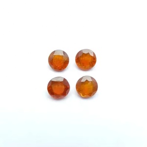 Pierres précieuses en vrac de kyanite orange naturelle de 5 mm, taille brillant ronde facettée, certifiées IGI, pour bijoux personnalisés – Produits phares - Product Image 2