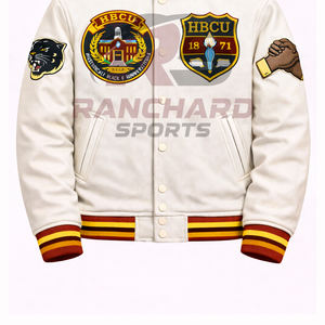 Chaqueta ligera para hombre estilo HBCU, cómoda y personalizada, chaqueta universitaria, chaqueta de colegio, chaqueta varsity hecha a medida. - Product Image 3