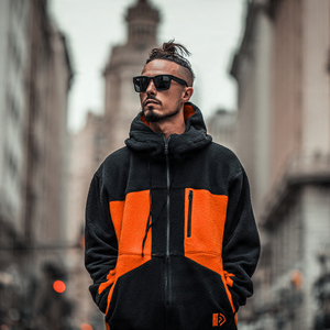 Chaquetas de Forro Polar Holgadas para Hombre, con Capucha, Estilo Urbano, Tallas Grandes - Product Image 1