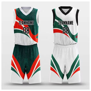 Uniforme de Baloncesto, Conjunto de Camiseta sin Mangas y Pantalones Cortos, Tallas Grandes, 100% Poliéster, Impresión por Sublimación, Fabricado en Fábrica para Ropa Deportiva - Product Image 1