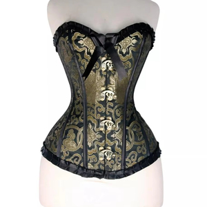 เสื้อครอเซ็ทวินเทจสำหรับผู้หญิง เซ็กซี่ กระชับสัดส่วน ระบายอากาศได้ดี ดีไซน์ทันสมัย ผ้าปักลาย สำหรับสาวพลัสไซส์ - Product Image 1