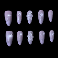 Ongles press-on peints à la main de qualité supérieure, art 3D, design personnalisé, qualité professionnelle, application facile, OEM ODM, prix compétitif