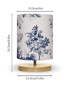 Lampe de table de style campagnard français, abat-jour en tissu, base en bois, lampe de sol décorative pour chambre à coucher, salon - Product Image 1