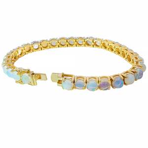 Bracelet en or jaune 14 carats pour femme, opale, classique, à porter au quotidien - Product Image 3