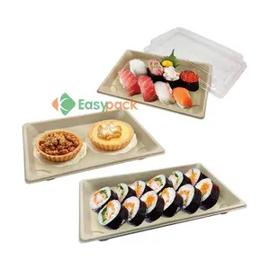 Easypack מתכלה מזון אריזת סושי מגש פסולת צלחת