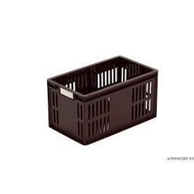 Inomata Boîte de rangement en plastique marron 652-Bac durable et pratique pour l'organisation - Product Image 1