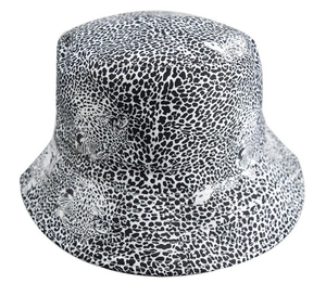 Sombreros de cubo de tela polar 100% algodón con estampado animal y rayas, lavados al ácido, bordados, con botón y efecto rasgado, personalizados, precio mayorista - Product Image 4