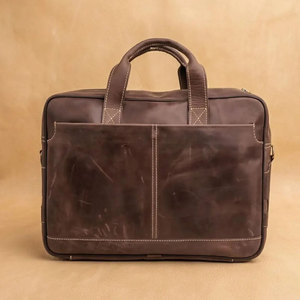 Sacs pour ordinateur portable en cuir coupe-vent et multifonctionnels, sacs pour ordinateur portable en cuir protecteurs et confortables avec fermeture éclair - Product Image 2