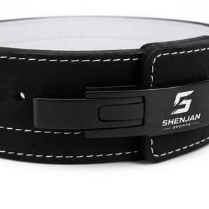 Ceinture de musculation réglable respirante, imperméable, antidérapante, avec boucle en acier, confortable, durable, en cuir de vachette, unisexe - Product Image 4