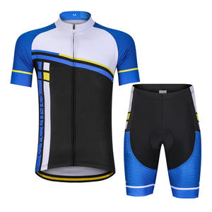 Ensemble de maillot pour hommes, noir, rouge, blanc, manches courtes, respirant, en polyester, vêtements de vélo, vêtements de sport pour adultes - Product Image 5