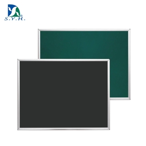 Elegant Silver Aluminum <b>Frame</b> <b>Magnetic</b> Chalkboard with Small Corner Protectors for Schools & Offices - Product Image 1