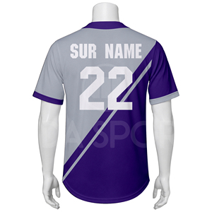 Premium Baseball Teamwear Custom Jerseys Half Sleeve Team Name Lightweight Moisture Wicking Sports Uniform Apparel Wholesale - Product Image 3