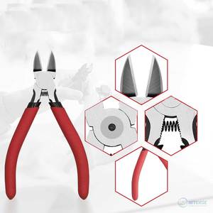 Mini Stainless Steel Jewelry <b>Pliers</b> <b>Set</b> 5 Inch Needle Nose <b>Pliers</b> 14AWG Flush Wire Cutter Zip Tie Sprue Nippers 2Pc Kit - Product Image 3