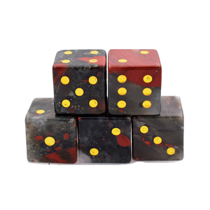 Stone Dragon Bloodstone D6 <b>Dice</b> Cube Natural Gemstone Crystal Stone D6 <b>Dice</b> Engraved Stone Custom <b>Dice</b> Sets - Product Image 1