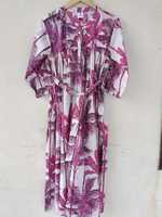 Robe longue bohème 100 % coton pour femme, imprimé floral fantaisie, coupe évasée, vente en gros, export Inde à bas prix