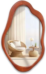 Miroir mural décoratif moderne en bois irrégulier personnalisé pour la décoration de la maison, salon, chambre à coucher, entrée - Product Image 3