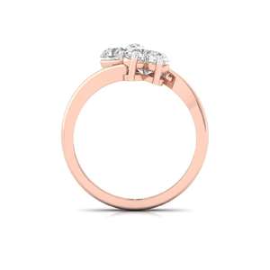 Bague de luxe en argent 925 et plaqué or 10 carats avec diamant CVD taille cœur éternel pour femme, idéale pour mariage et anniversaire - Product Image 2