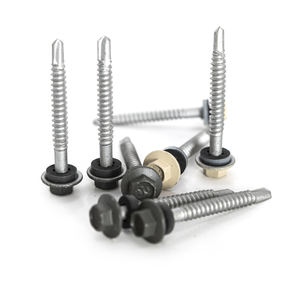 Vis autoperceuse à tête hexagonale PDC Modèle 12, acier au carbone classe 4.8 6.8, finition zinguée/galvanisée, filetage grossier, EPDM collé, en pouces - Product Image 2