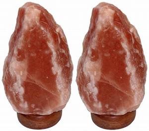 Lampe de sel de l'Himalaya naturelle et écologique, ronde, en cristal brut, couleur rose, décoration d'intérieur, pierre Feng Shui sur base en bois - Product Image 1