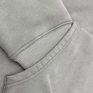 Sudadera ligera y transpirable con capucha, 100% algodón, forro polar grueso premium, estilo oversized, personalizada para hombre. - Product Image 5