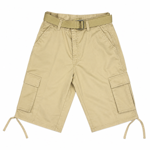 Shorts cargo marron pour hommes, plusieurs poches, taille mi-haute, fermeture boutonnée, séchage rapide, légers, style bermuda, décontractés, OEM 2026 - Product Image 1