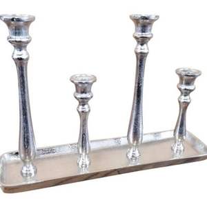 Portavelas de aluminio al por mayor con 4 brazos para decoración del hogar y bodas, en tamaño personalizado, ecológico y duradero. - Product Image 4