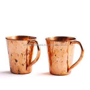 Tasses à Moscow Mule en cuivre, acheter en ligne, qualité super miroir, tasses à bière en métal, réutilisables, articles de bar, tasse antique avec logo, fabriqué en Inde - Product Image 5