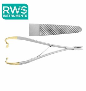 Portaagujas Quirúrgico Mathieu de Acero Inoxidable TC, Certificado CE Clase II, para Cirugía Anterior y Posterior, Instrumentos RWS - Product Image 1