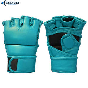 Gants de MMA en cuir avec fermeture auto-agrippante – Protège-mains d'entraînement pour adultes pour MMA, boxe et sparring - Product Image 4