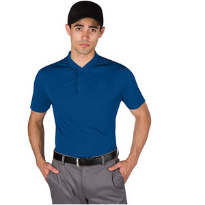 Camisa de Golf para Hombre, Bordada, de Secado Rápido, con Patrón Sólido, sin Cuello, Manga Corta, Casual, Antiarrugas y Elástica - Product Image 3