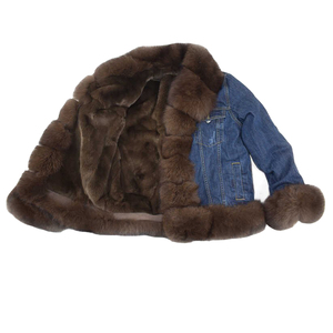 Wholesale Premium Women Denim <b>Jacket</b> Y2K Street Style Eco-Friendly 3D Embroidery Oversized Cropped Vintage Light Breathable Belt - Product Image 4