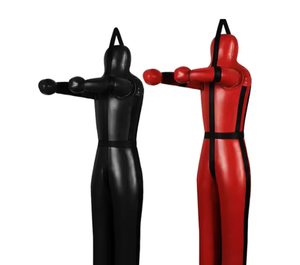 PROFIT SPORTS Cible de tête de mannequin de grappling et de boxe personnalisée pour l'entraînement physique, la lutte et les exercices d'arts martiaux - Noir/Rouge PU 25KG - Product Image 2