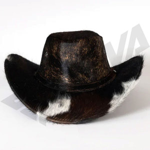 Sombreros de Vaquero de Cuero para Hombre con Cinturón de Cuero, Talla Personalizada, Forro de Piel para Invierno, para Actividades al Aire Libre y Viajes, en Oferta - Product Image 5