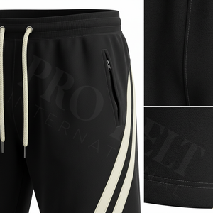 Shorts de sport élégants et tendance, style streetwear, vente en gros acceptée, marque privée, style unique, bandes latérales, shorts d'entraînement - Product Image 4