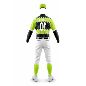 Athletic Low MOQ Sublimation Uniform Kits Lightweight 100% <b>Polyester</b> Mesh Material Breathable Baseball Uniform Sportswear Kits - Product Image 6