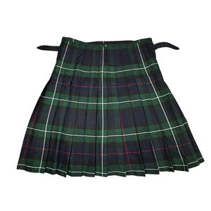 Jupe plissée rétro à carreaux vert-noir motif tartan MacKenzie, kilt traditionnel pour filles 2026 - Product Image 4