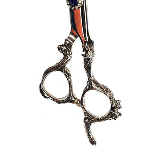 Luxury Gold Engraved Professional Barber Scissors Custom Logo Stainless Steel Hair Cutting Shears Ornate Hairdressing Scissors - Product Image 5