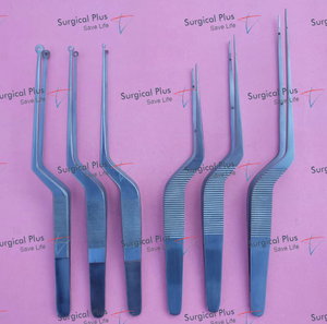 ชุดเครื่องมือผ่าตัดระบบประสาทแบบใช้ซ้ำได้  ประกอบด้วยคีมยึดเนื้อเยื่อแบบยาซาร์กิลและคีมไมโครเบโยเน็ต  ทำจากเหล็กกล้าไร้สนิมคุณภาพสูง 6 ชิ้น - Product Image 6