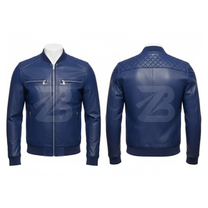 High Quality Custom Made <b>Men's</b> Casual Wear Unique Design HIGH STREET Style <b>Leather</b> Motorcycle <b>Jacket</b> Waterproof Breathable - Product Image 1